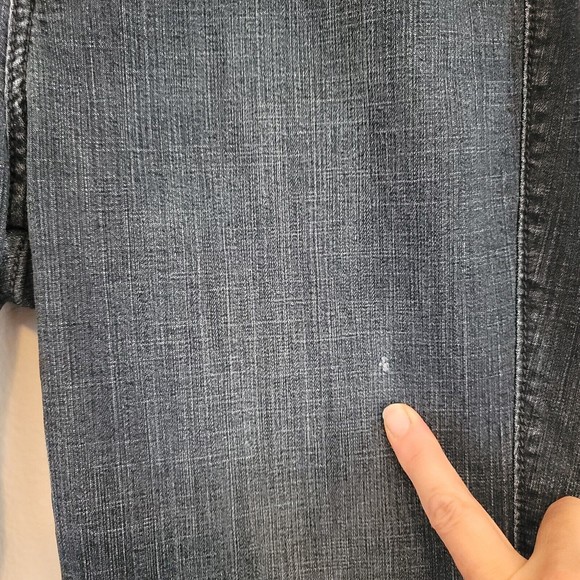 Aura Womens Bootcut Leg Rhinestones Jeans Size 8 S Dark Wash Western Denim - Picture 13 of 15